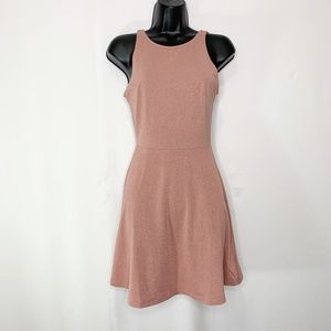 H&M Divided Blush Pink Metallic Dress size 4